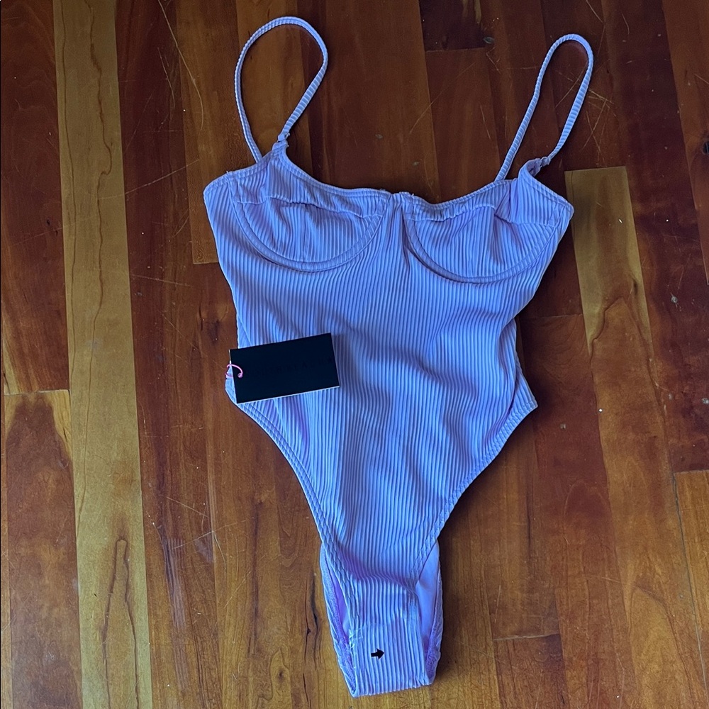 Women’s south beach lavender high cut swimsuit size 4